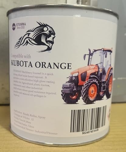 STEMMA® TRACTOR & MACHINERY ENAMEL GLOSS METAL FOR KUBOTA ORANGE 1000ML 1989-