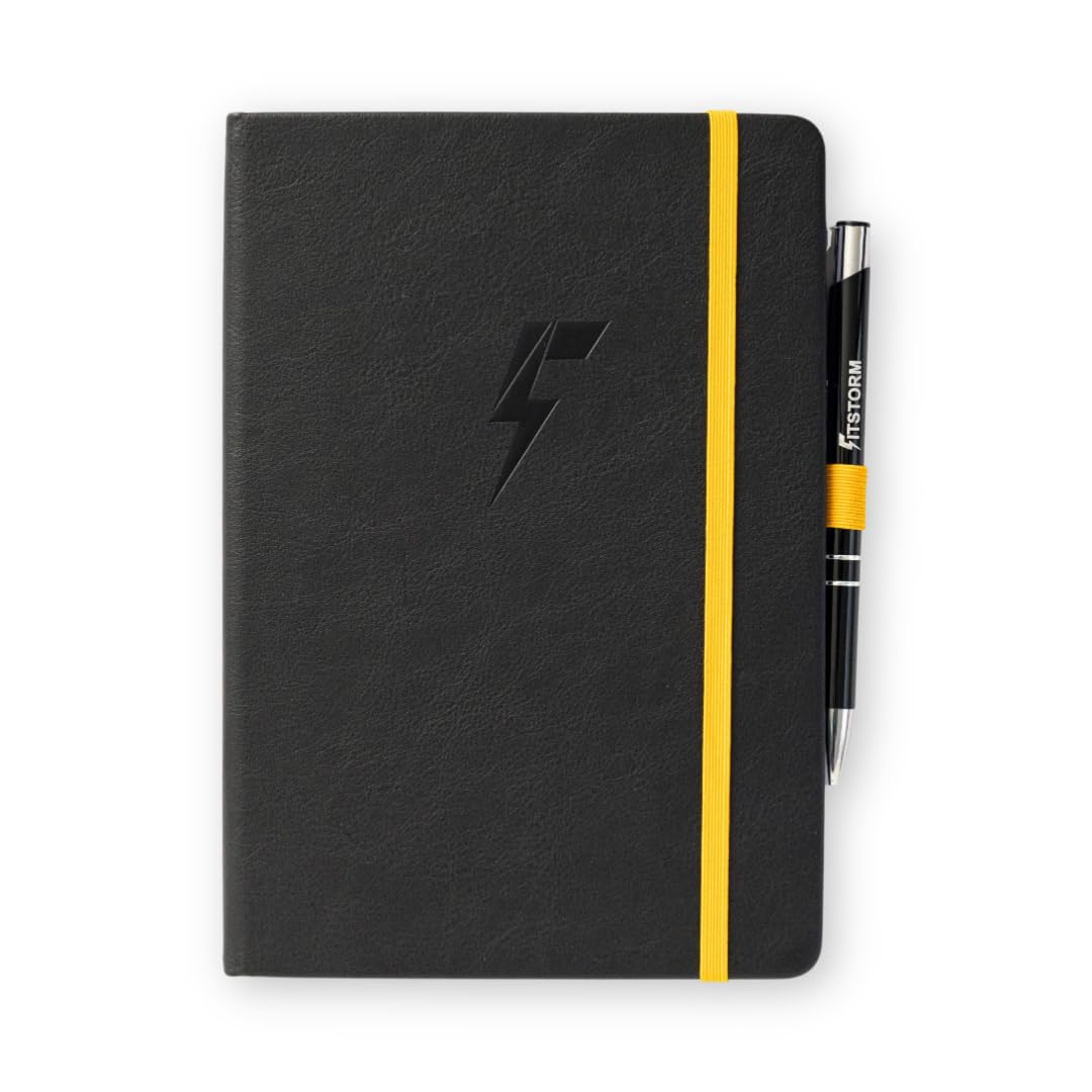 Fitstorm Fitness Journal, Embark on Your Fitness Journey with Fitness Planner - 3-Month Workout Planner for Gym Progress - Fitness Tracker Journal, A5