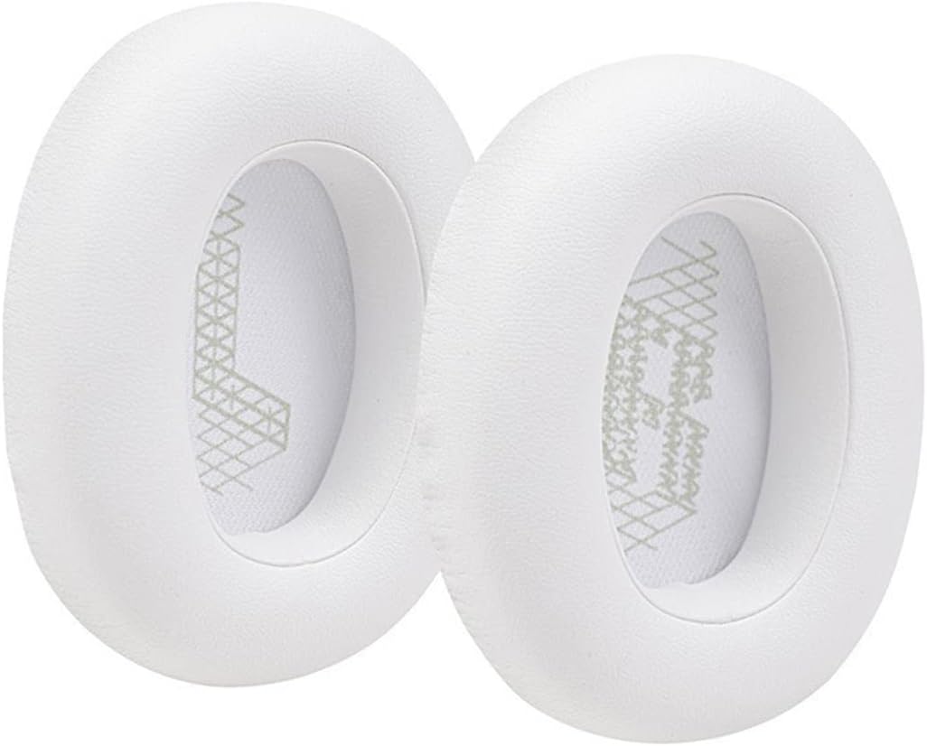 PALUMMA Protein Leather Replacement Ear Pads Compatible with JBL LIVE 650BTNC/660 BTNC Headset Earpads, Ear Cups Repair Parts(White)