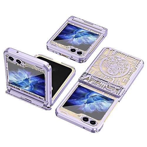 Coque de protection Samsung Z Flip 5 style mécanique transparent ultra-fin