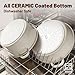 SENSARTE Ceramic Nonstick Cookware Set Non-toxic Healthy Pots and Pans Set Ceramic Coated Kitchen Cooking Set, Free of Intentionally Added PFAS/PTFE, Dishwasher&Oven Safe, Induction Compatible, 15pcs