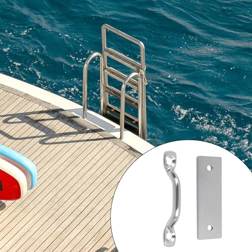Escaleras plegables para pontón Crapyt juego de accesorios de acero 6
