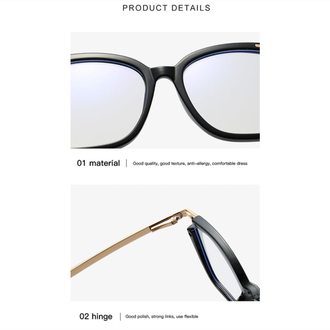 Modne damskie okulary korekcyjne z pełną oprawką, kocie oko, UV400