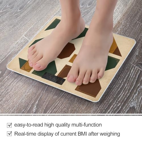 Báscula de Baño Digital Geométrica con Pantalla LED miniatura 5