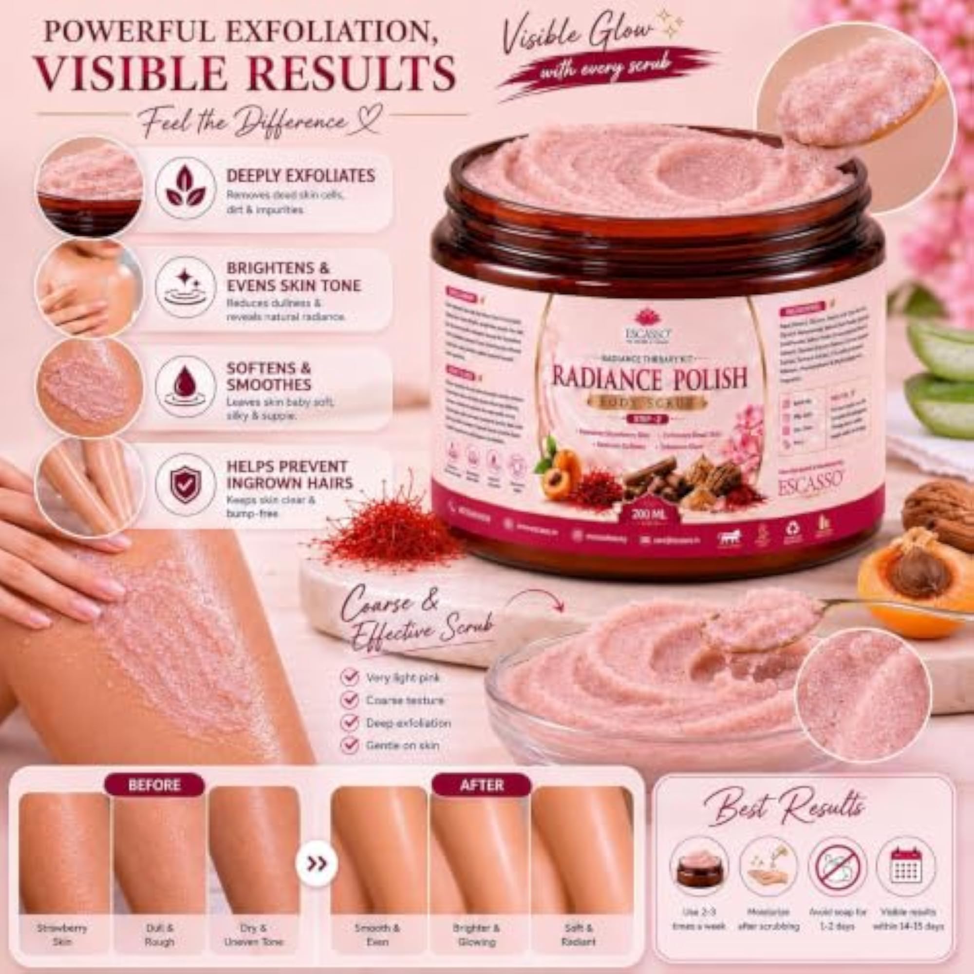 Radiance Polish Body Scrub with Walnut & Saffron