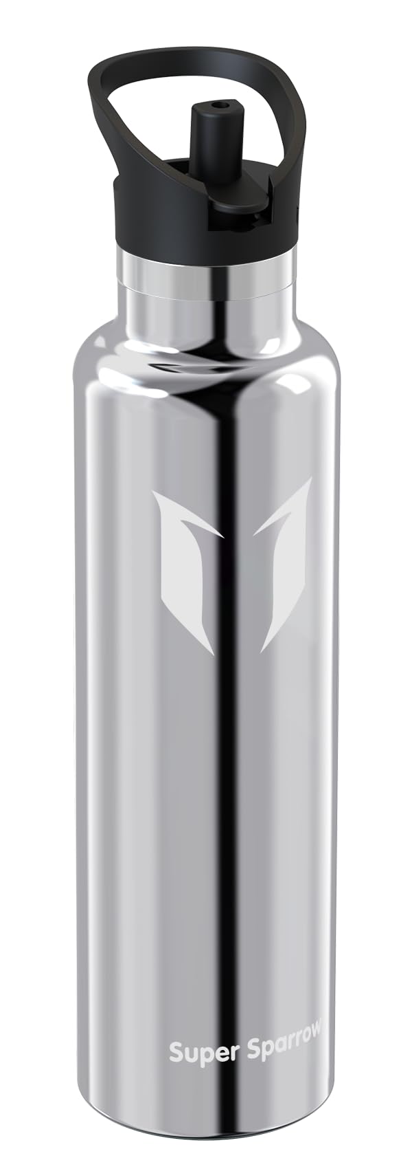 Sparrow Insulated Water Bottle 1L, FlipFlow Metal Water Bottles with Straw Lid, BPA Free