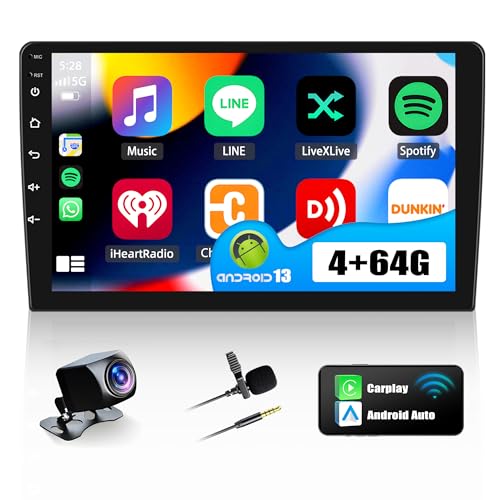 4+64G Android 13 Double Din Universal Car Stereo Radio with