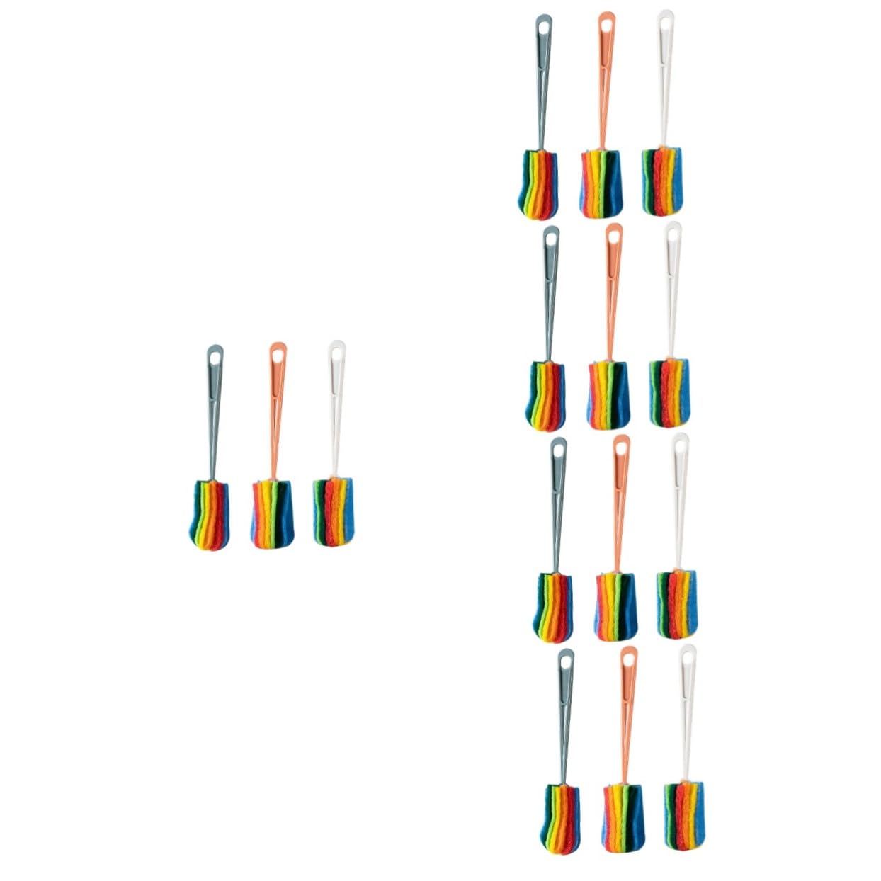 Brosse de nettoyage pour bouteille goupillon souple outil de lavage Healvian 15pcs
