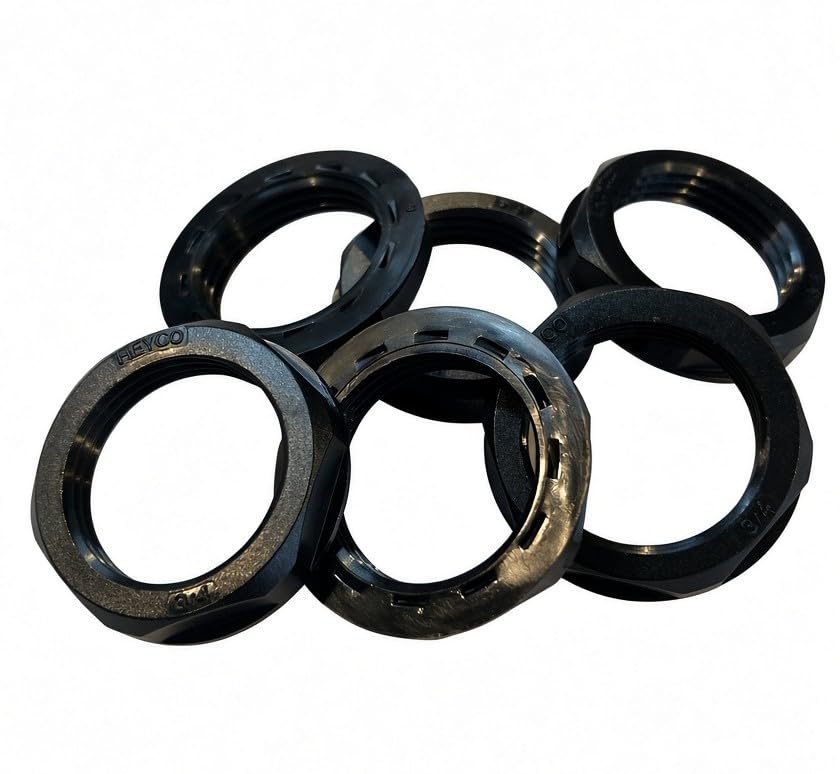 Heyco 8465 NLN 3/4 NPT Black Nylon LOCKNUT (Package of 100) image 5