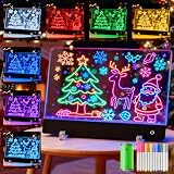 Recargable: ¡Disfruta de la diversión creativa en cualquier momento y en cualquier Esta tableta de dibujo LED recargable no requiere cables, por lo que es perfecta para dibujar. La batería incorporada de 500 mAh permite hasta 2 horas de funcionamiento continuo con una carga completa.