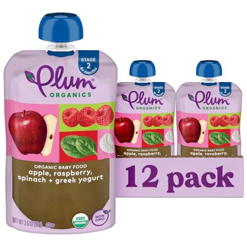 ★Plum Organics Stage 2 Organic Yogurt Fruit and Vegetable Baby Food, 12 Pouches
