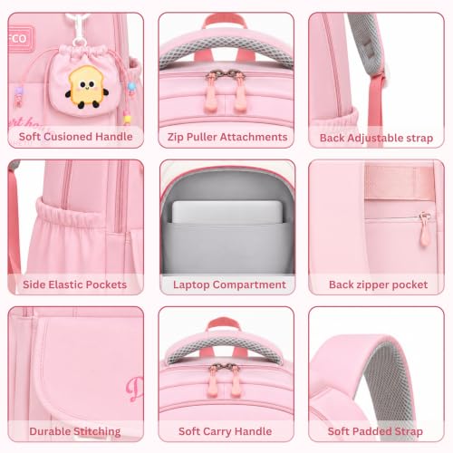 Image of Korean Style Unisex School & College Backpack Bag | 18 Inch Large Capacity Bag For Girls & Boys Age of 12-16 Years | Best For Middle & High School, College, Tution, Travel, Camping