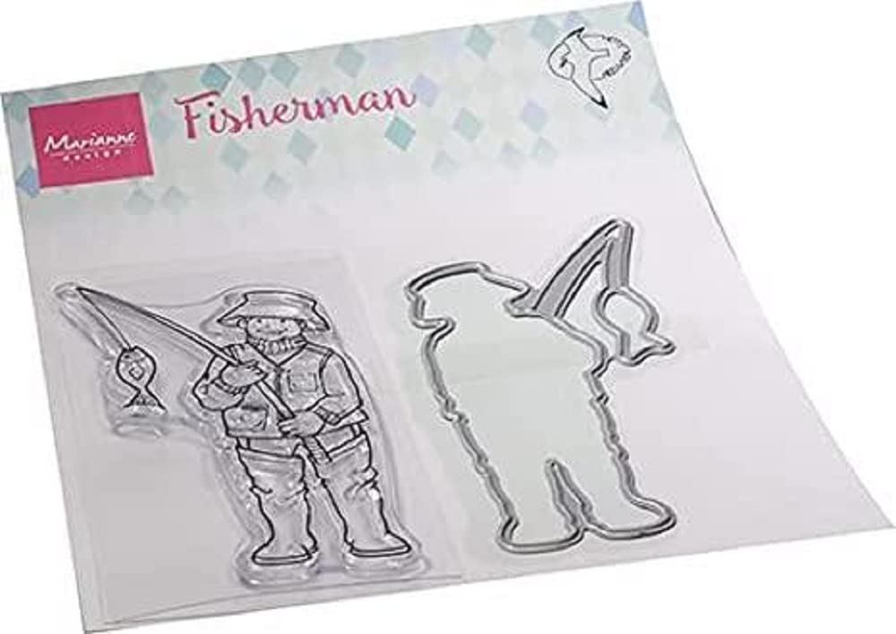 Marianne Design Clear Stamps & Cutting Dies - Hetty's Fisherman HT1663