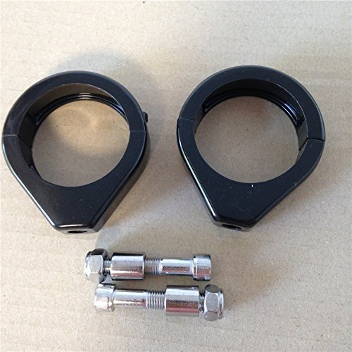 SEMT- Motorcycle Fork Clamp Turn Signal Clamps Compatible With Harley Softail Mount Bracket 49Mm Fork Tube Bk [B074NRWNRC]