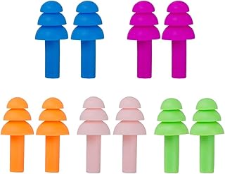 Futurekart Ear Plugs Softa Gel Noise Reduction for Sleping/Medittion/ Swiing Adult Child/Reusable for Travel - 5 Pairs - R...