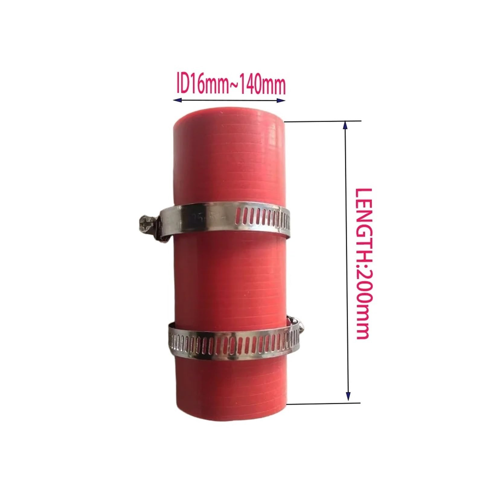 Manguera Admisión Aire Manguera Silicona Modificación Coche Tubo Medidor Admisión Intercooler Resistente Altas Temperaturas Altas Presiones(Rojo,ID80mm)