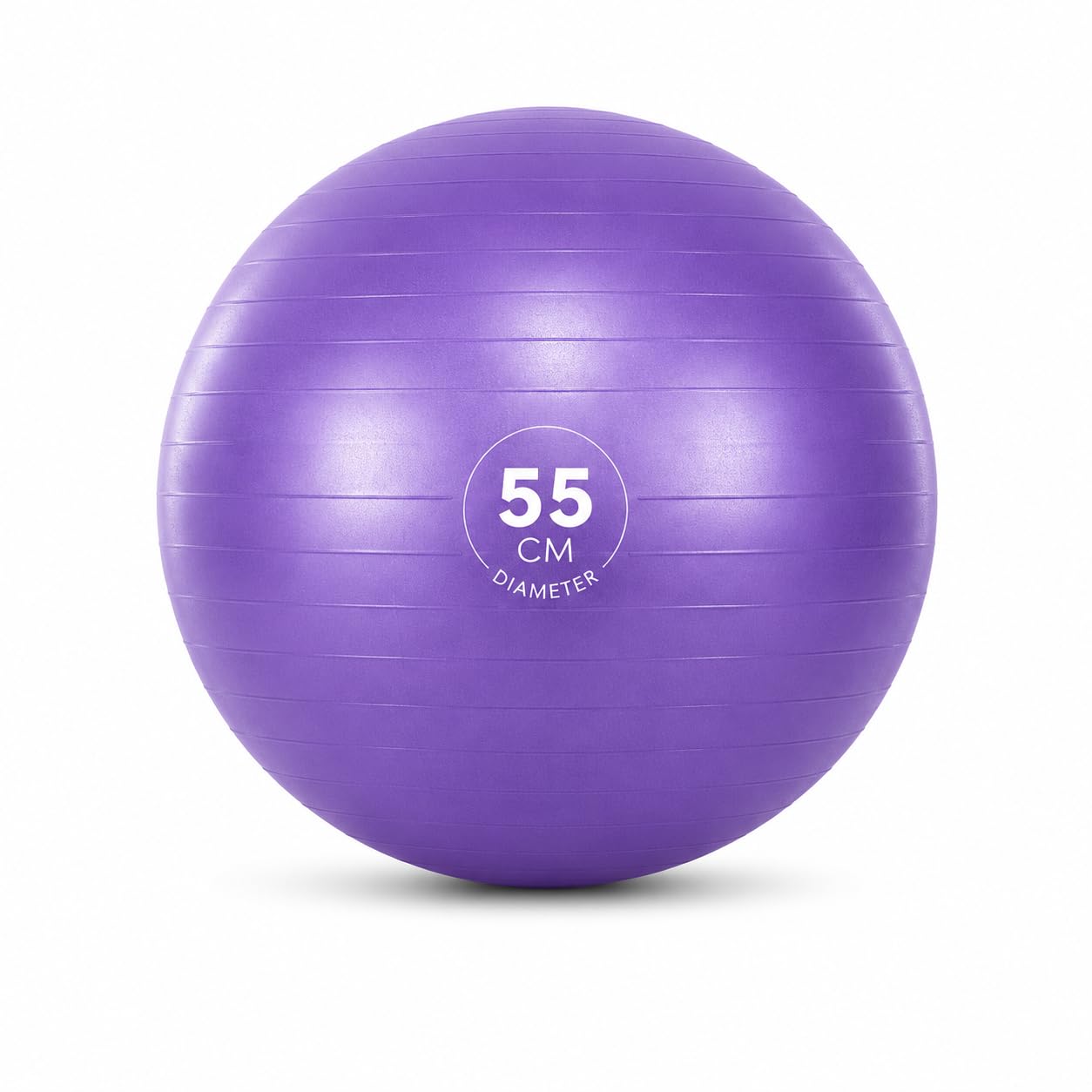 SORAHIGH Anti Burst Gym Ball 55cm Exercise Ball, PVC Fitness Ball for Yoga Pilates Core Workout, Balance Training, Stability Ball for Home Gym, Stretching, Posture & Full Body Toning (Purple)