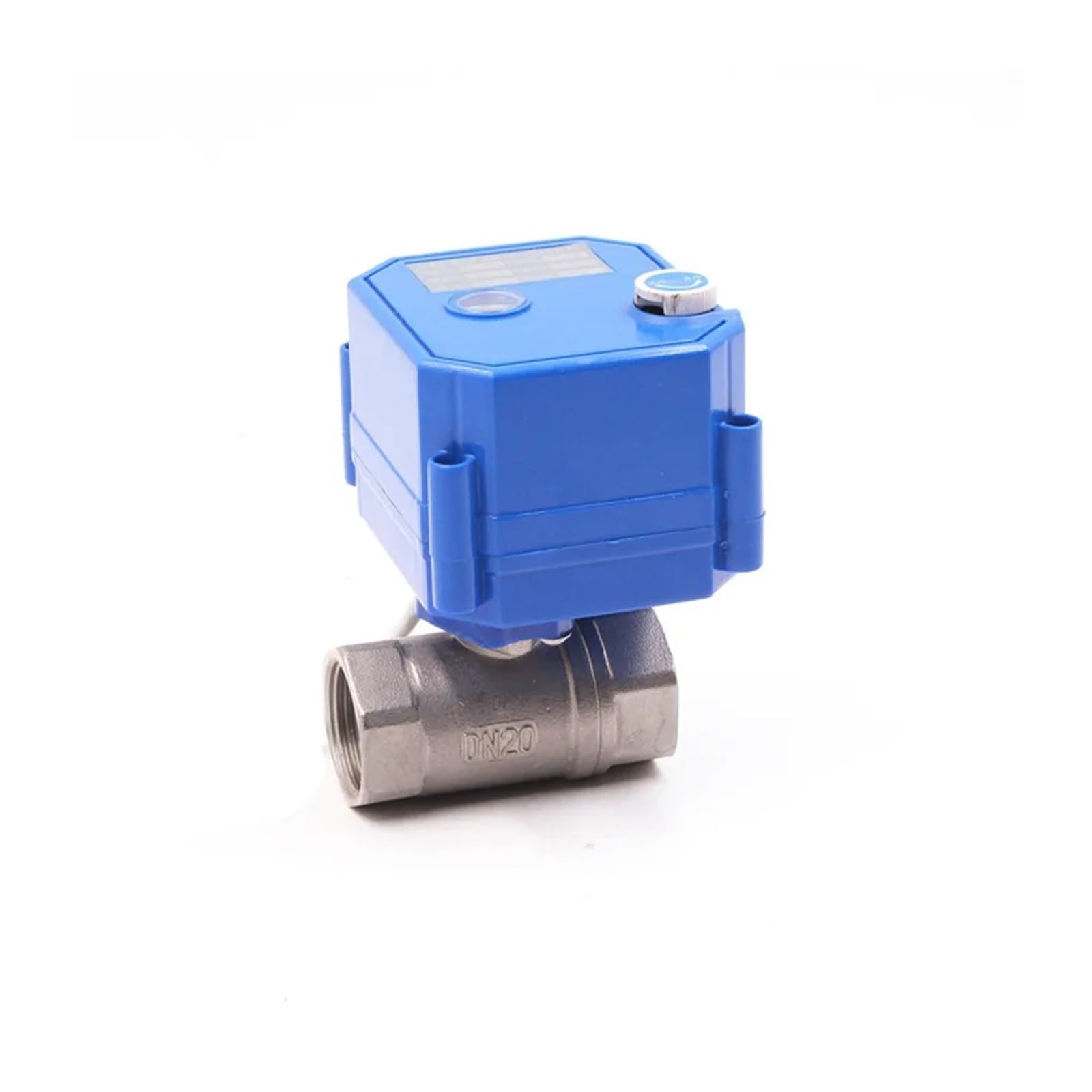 DN8-DN25 Motorized Ball Stainless Steel 2-Way 2/3 Wire Actuator with Manual Switch AC220V DC24V DC12V ADC9-24V(Dc12v-cr01,DN20)
