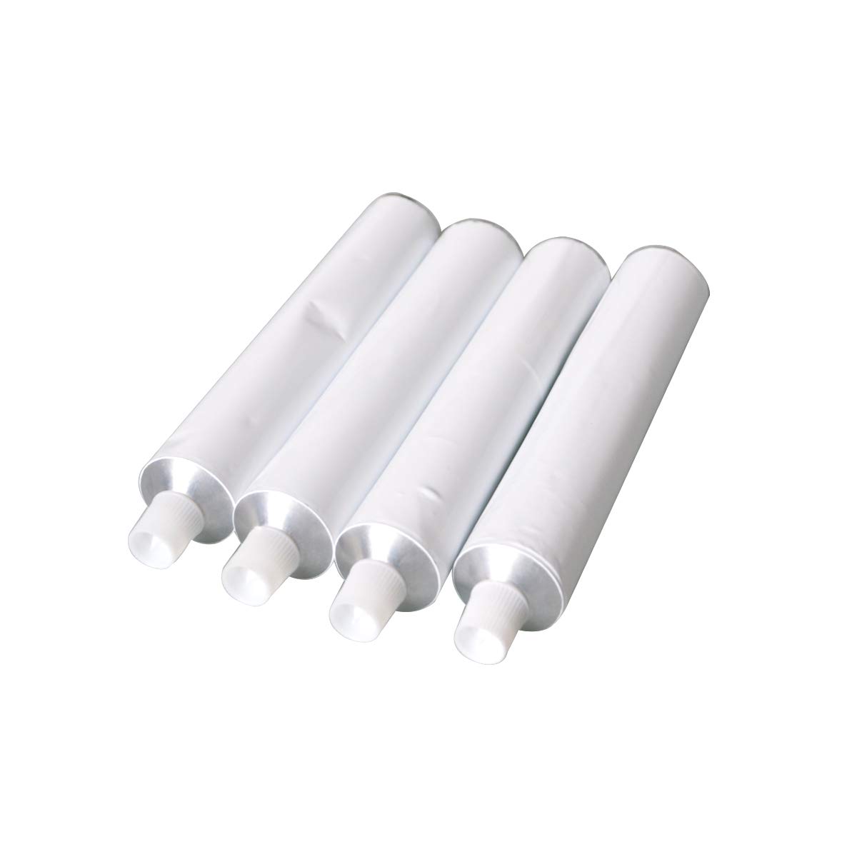 200 szt. 50 ml białe aluminium puste rurki do pasty do zębów kosmetyki butelki do wielokrotnego napełniania z nasadką igłową nieuszczelnione hurt