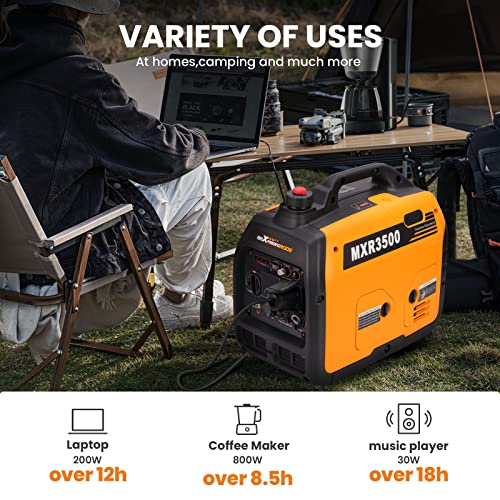 maXpeedingrods 3300W Portable Inverter Generator Petrol Silent Pure Sine Wave Generator for Camping, RV Travel, Home, or Jobsites - Image 4