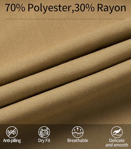 Image of QBK Boys Flat Front Dress Pants Uniform Pants Adjustable Waistband for Toddler to Youth with Pockets