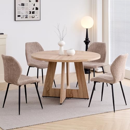 iQunLeo Mid-Century Round Dining Set