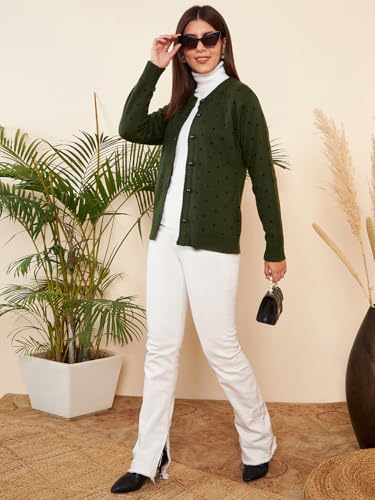 Image of Pivl Womens Winter Season Round Neck Full Sleeves Sweater /Cardigan