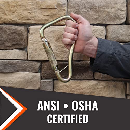 Image of Malta Dynamics Fall Protection Carabiner Clip, High Strength Professional Grade, OSHA /ANSI Compliant