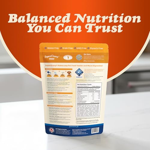 Image of CLEAR CONSCIENCE PET Arfredo SuperGravy Natural Dog Food Gravy Topper, Hydration Broth Mix, Gluten and Grain Free Kibble Seasoning Powder Topper for Picky Eaters (9 oz. (60 Scoop))