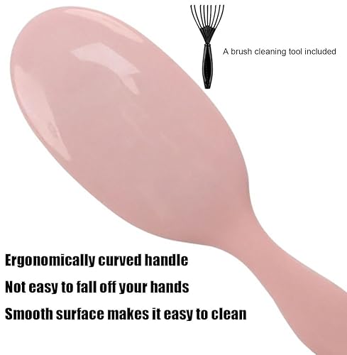 Miniatura 7 de Cepillo desenredante de cerdas de jabalí para cabello natural rizado, fino, lacio, antiencrespamiento, cepillo desenredante para mujeres y hombres,