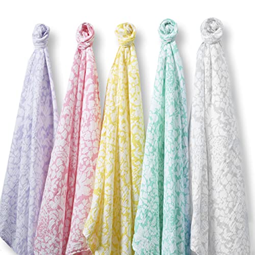 Image of SwaddleDesigns Marquisette Receiving Swaddle Blanket for Baby Boys & Girls, Soft Premium Cotton Muslin, Best Shower Gift, Yellow Lush, Parent Picks Award Winner