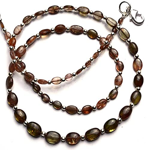 Perles andalusite de forme ovale pour créer des bijoux bohèmes au quotidien
