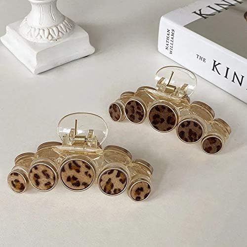 幾何学的な髪の爪の大きな髪の傷のクリップヒョウの穀物の毛のクランプのためのヘアアクセサリー (Color : A)