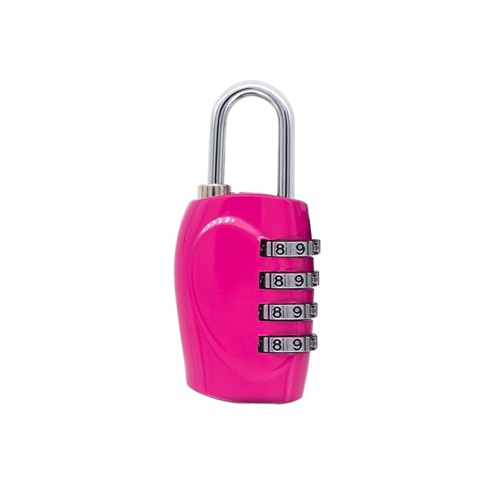 Lock Luggage 4-Digit Password Padlock Combination Lock Luggage Travel Safety Lock Zinc Alloy Hardware(Pink)