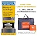 INVODA Foldable Duffel Luggage Bag - Carry On Nylon Sports Tote Gym Weekender Overnight Bag (Orange)