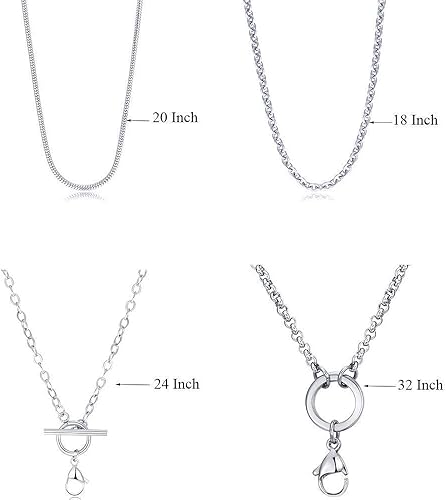 Miniatura 6 de Just Breathe - Collar con medallón difusor de aceites esenciales (tamaño grande, 1.181 in), Acero inoxidable