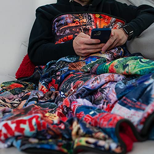 Surreal Entertainment Godzilla Movie Poster Oversized Plush Throw Blanket | Cozy Sherpa Cover For Sofa, Bed Super Soft Fleece Official Kaiju Monster Gojira Collectible 76 X 54 Inches, Red, One Size #TOP5