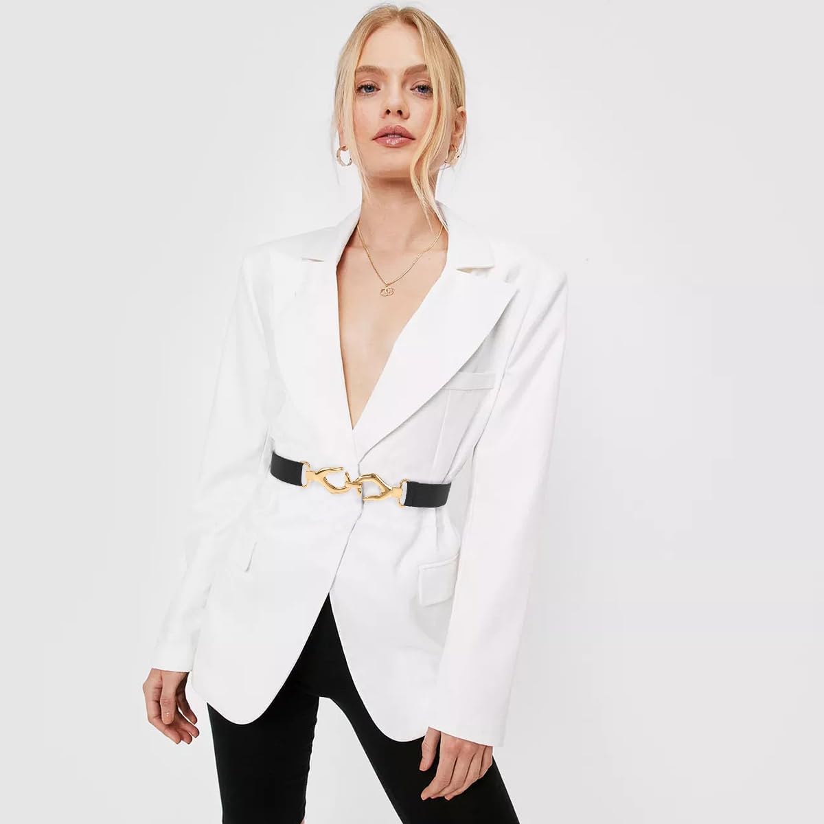 Glamorstar Women Elastic Waist Belts Stretch Skinny Belts for Dresses - Image 2