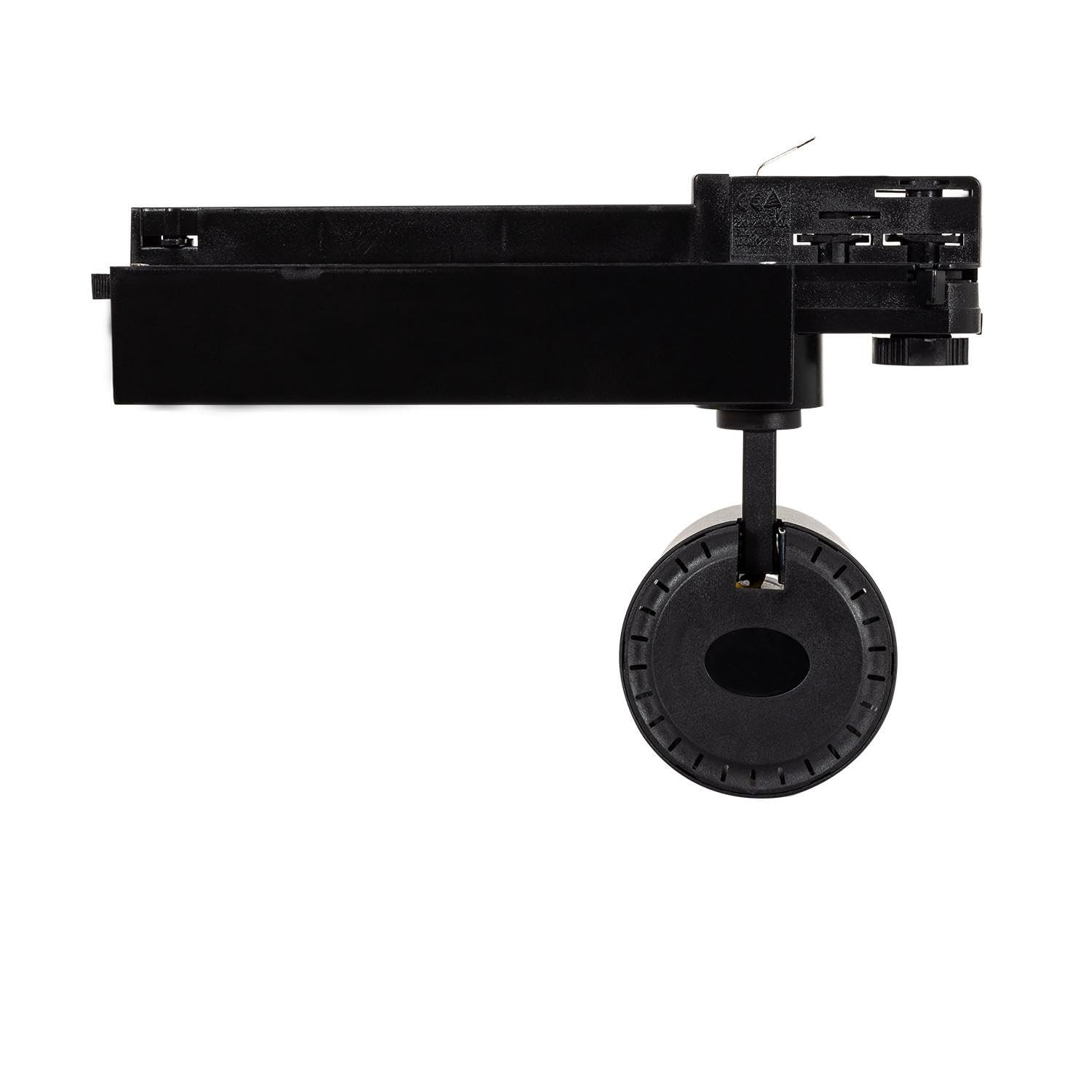 LEDKIA LIGHTING Faretto LED Binario Trifase 30W Regolabile Wolf Multiangolo 15-60º Nero 3000K Bianco Caldo