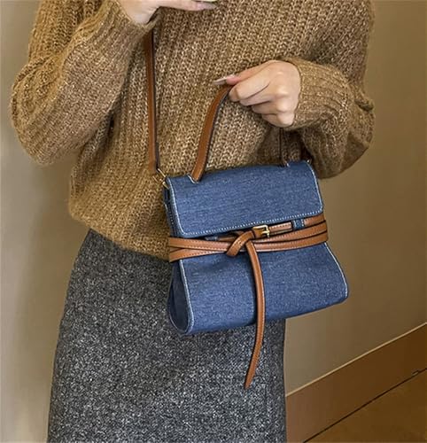 Stylish Denim Handbag Purse for Women Small Y2k Shoulder Crossbody Bag Designer Canvas Top Handle Satchels 20253