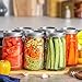 Jeitae 12 Pack 32 oz Wide Mouth Mason Jars - Heavy Duty Glass Storage Jars with Airtight & Leak Proof Lids for Pickling, Canning, Food Storage, Flour, Sugar, Pasta, Oats & DIY Projects (12pack 32oz)