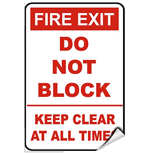 Autocollant Fire Exit Keep Clear pour libérer les sorties de secours de votre entreprise