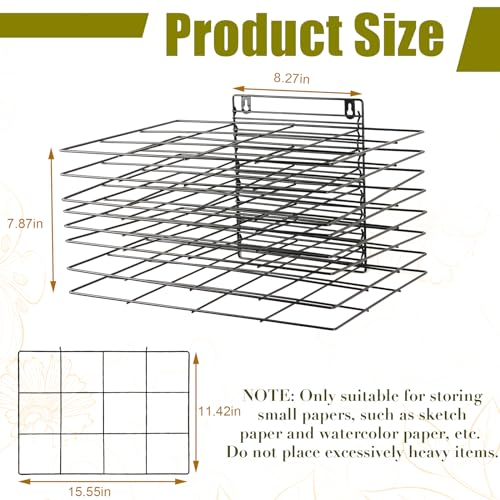 Lzttyee Art Drying Rack for Classroom Paint Drying Rack Small Art Drying Rack Wall Art Storage Rack with 8 Removable Shelves for Classrooms and Art Studios (8 Shelves) - Image 3