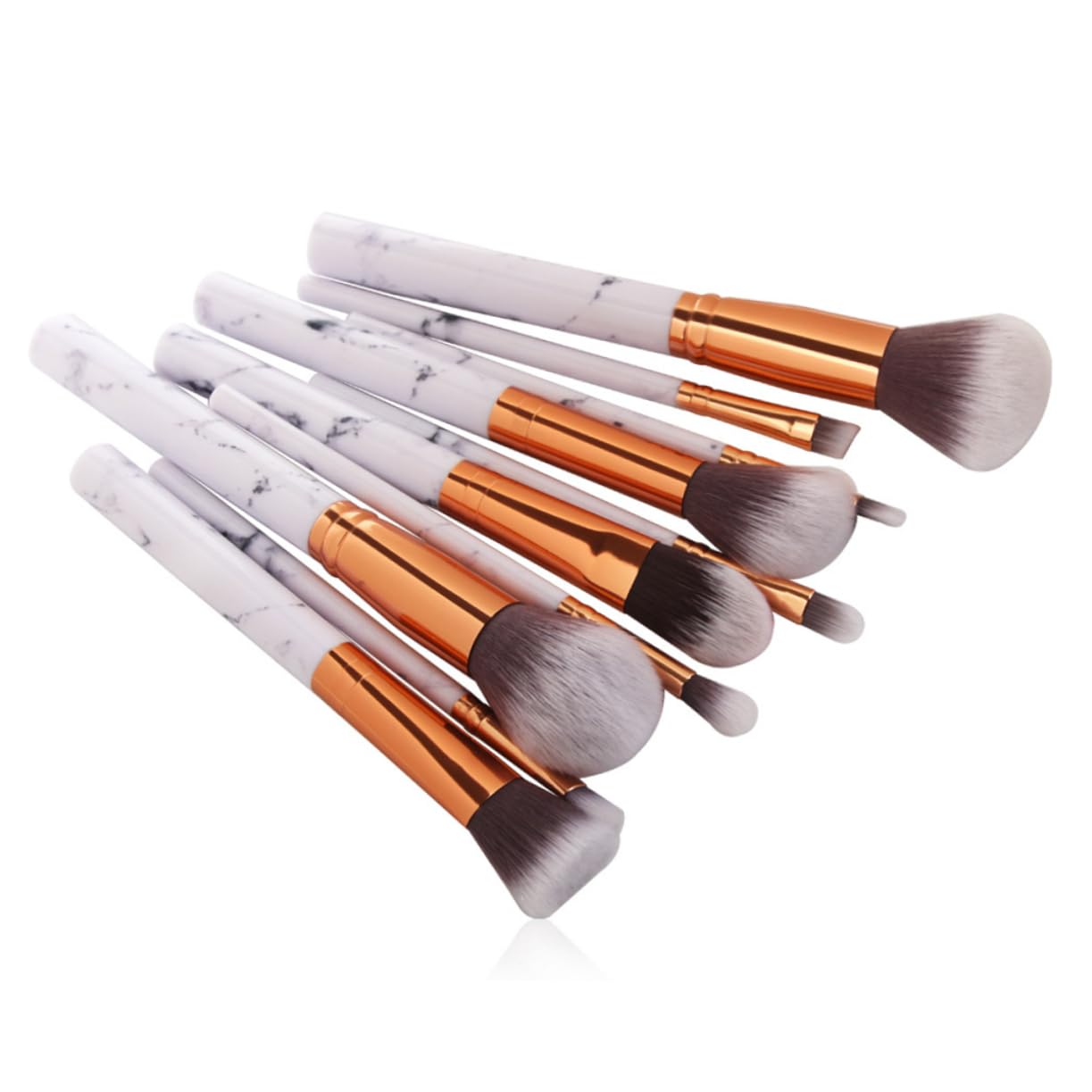 FOMIYES 30piezas Brochas De Maquillaje De Estilo Mármol Para Aplicación De Base Sombra De Ojos y Rubor Profesional De Pinceles Cosméticos Suaves y Portátiles