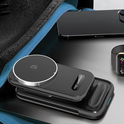 Chargeur simultané pliable et station d'énergie compacte multi-appareils - 5
