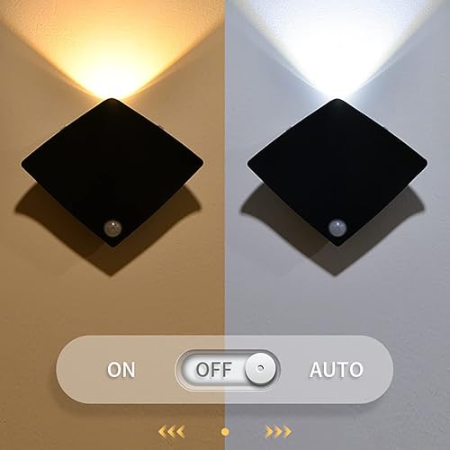 Miniatura 6 de Luz de pared con sensor LED, lámpara de pared LED recargable inalámbrica con detector de movimiento, luces de gabinete, lámparas de noche para