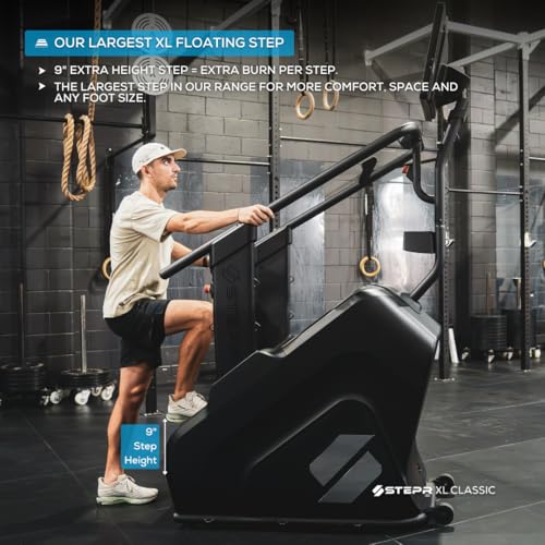Image of STEPR XL Classic Stair Master with Get on & Go Console | Commercial Use, 190 SPM, 9 inch Step Height, 450 lb Capacity Stair Stepper Machine