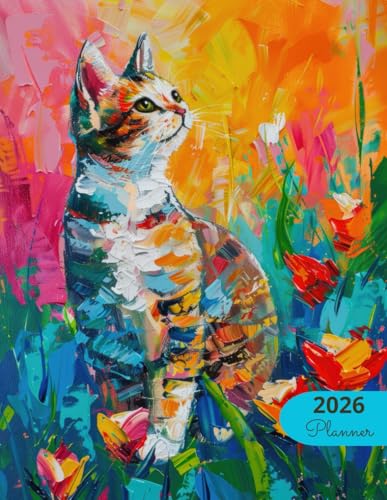 2026 Planner: Vibrant Cats 9: Stylish Weekly and Monthly Organization image 2