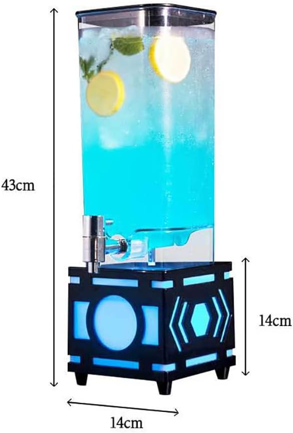 ドリンクサーバー 蛇口付き ドリンクディスペンサー ビールサーバー 3L 大容量 広口 LEDライト付き 七色 ピッチ 【チャイニーズ】