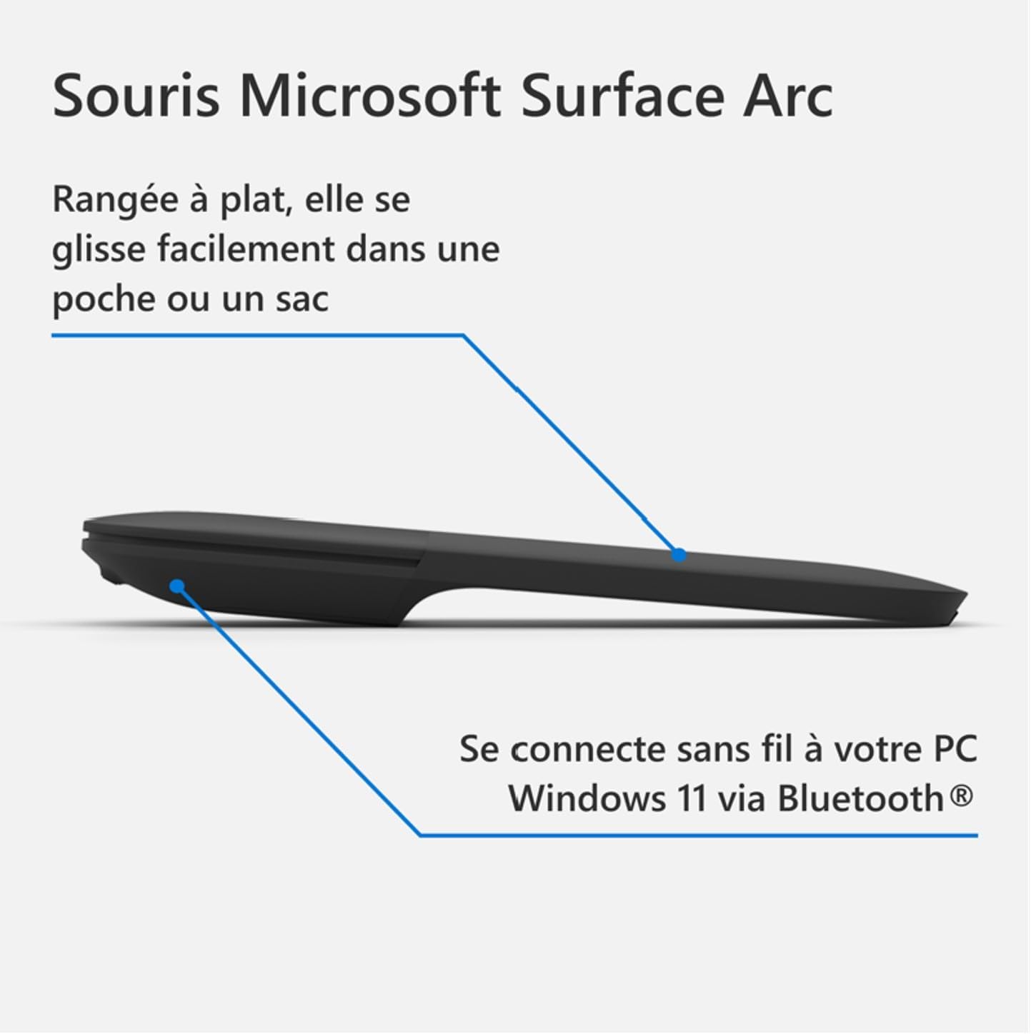 Microsoft Arc Mouse Ambidextrous Bluetooth Bluetrack 1000 Dpi, W128852262 (Bluetooth Bluetrack 1000 Dpi)